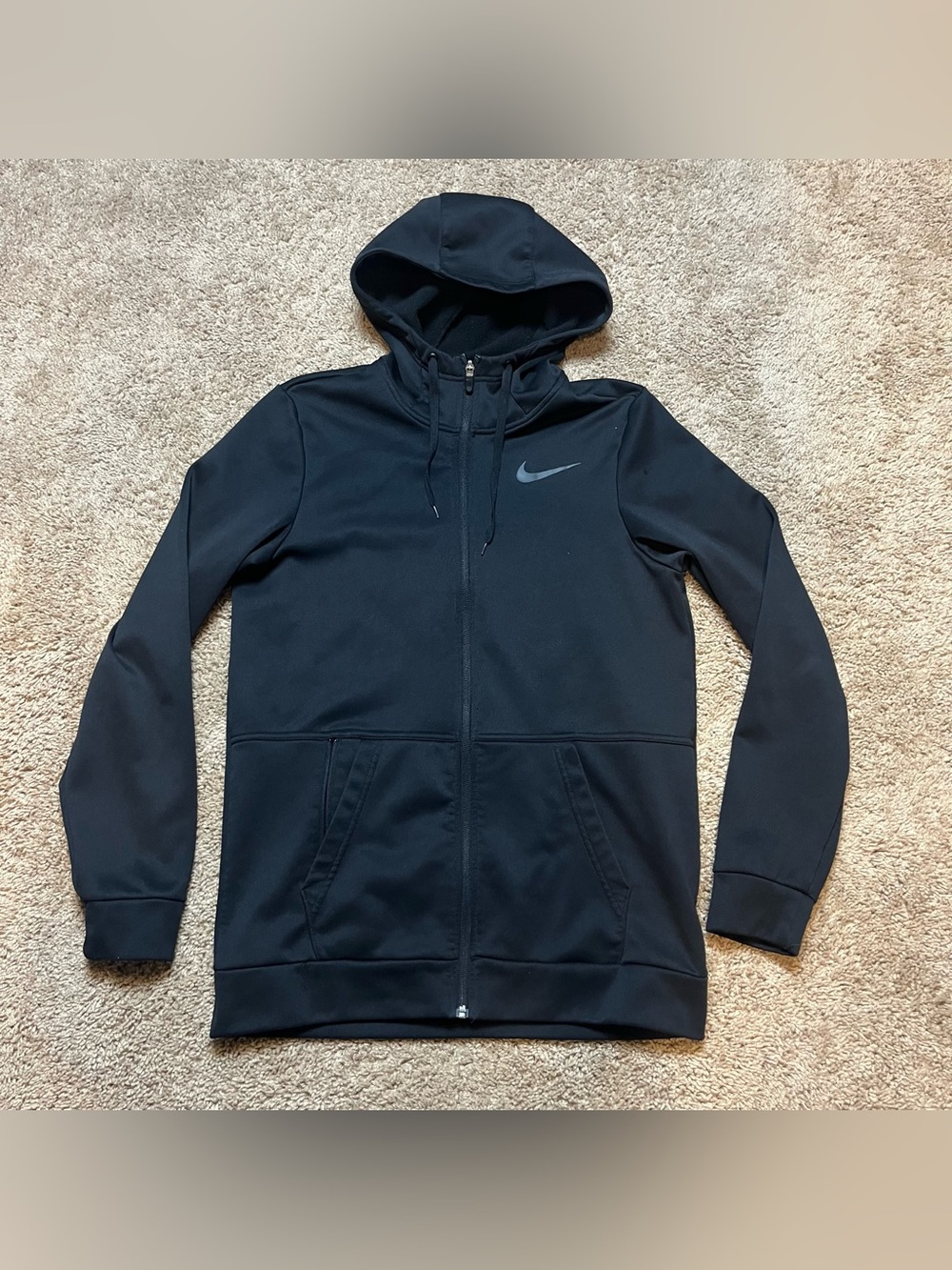 Nike Therma-Fit Fitness Black Full Zip Hoodie Mens size small